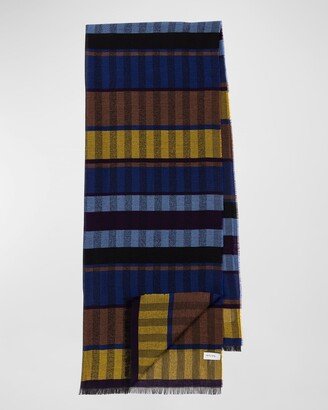 Men's Colorblock Check Scarf