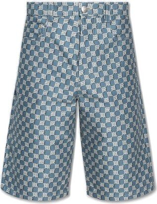 Monogram Printed Knee-Length Shorts