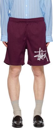 Burgundy Drawstring Shorts