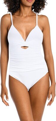 Island Goddess Twist Keyhole One-Piece Swimsuit