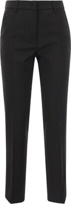 Button Detailed Straight Leg Trousers-AN