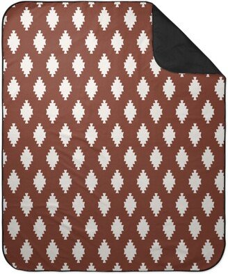 Picnic Blankets: Taos Tile - Marsala Picnic Blanket, Brown