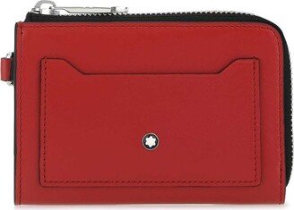 Logo-Plaque Zip Around Key Pouch