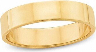 Men's 5.0mm Flat Square-Edged Wedding Band in 14K Gold