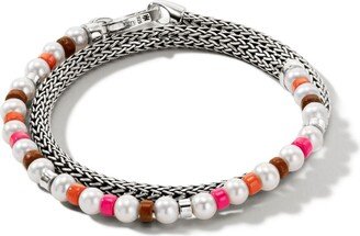 Sterling Silver Pearl Wrap Bracelet-AA