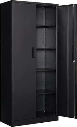 EPOWP Storage Cabinets With Doors And Shelves,71 Metal Garage Storage Cabinet With Locking Doors