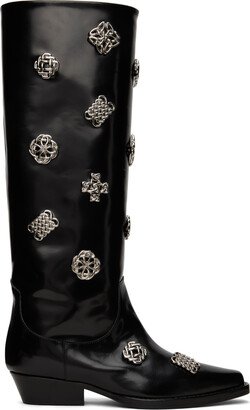 SSENSE Exclusive Black Embellished Boots