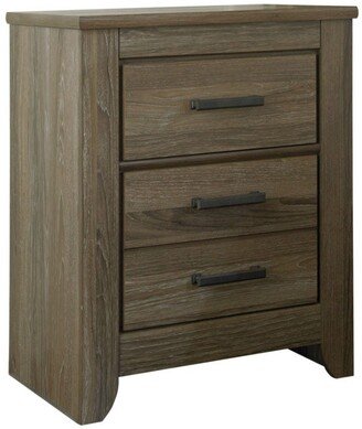 B248-92 Zelen Two Drawer Night Stand w/ Vintage Finish