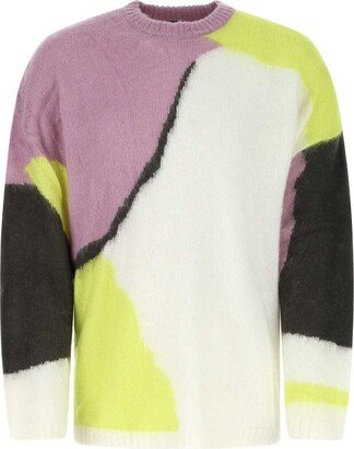 Colour-Block Crewneck Jumper