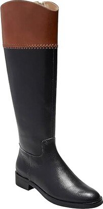 Adaline Riding Boot Leather (Black/Brown) Women's Boots