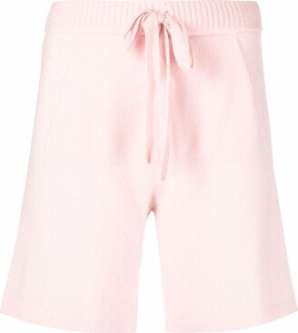 Cashmere-Knit Drawstring Shorts-AA