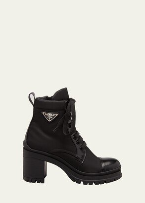 55mm Block-Heel Combat Booties