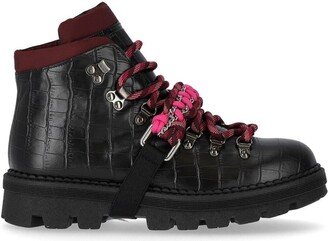 Zenzero Black Fuchsia Combat Boot