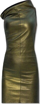 Metallic One Shoulder Dress