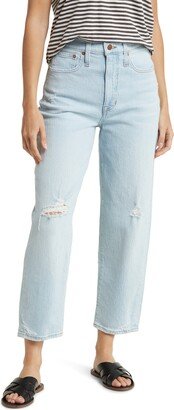 Ripped High Waist Crop Balloon Jeans