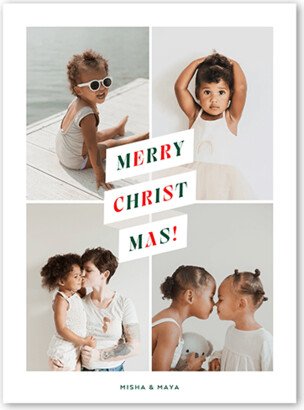 Holiday Cards: Colorful Headline Christmas Card, White, 6X8, Christmas, Matte, Signature Smooth Cardstock, Square