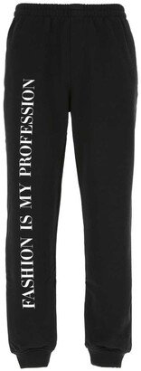 Slogan Print Track Pants