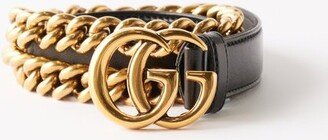 GG Marmont Leather-trim Chain Belt