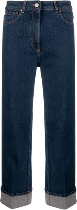 Straight-Leg Cropped Jeans-AO