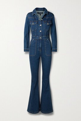 Follie Stretch-denim Jumpsuit - Blue