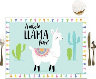 Big Dot Of Happiness Whole Llama Fun - Party Table Decorations - Llama Fiesta Party Placemats - 16 Ct