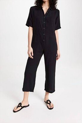 Elia Gauze Jumpsuit In Black