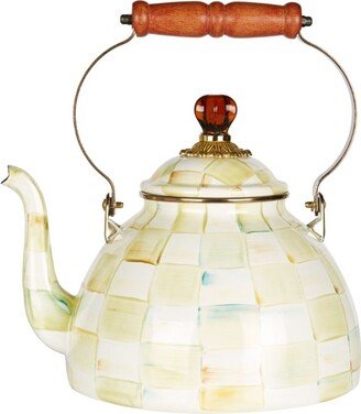 Mackenzie-Childs Parchment Check Tea Kettle