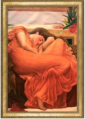 OVERSTOCK ART 'Flaming June' by Sir Frederic Leighton Framed Oil Painting Reproduction