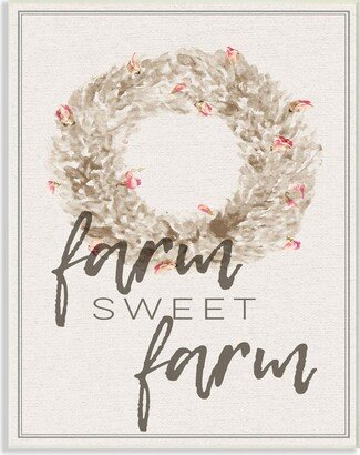 Farm Sweet Farm Wreath Typography Wall Plaque Art, 10 x 15