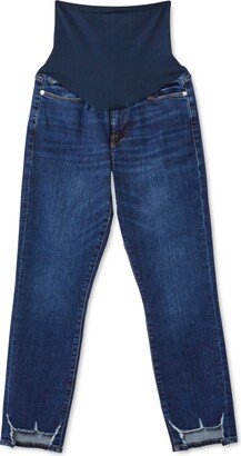 Le High Secret Fit Belly Raw-Hem Straight-Leg Maternity Jeans