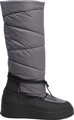 Nylon Padded Ski Tall Boots Knee Boots Grey