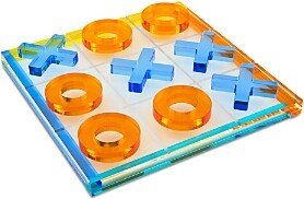 Lucite Multicolor Tic Tac Toe Set