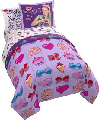 Jojo Siwa 5 Piece Sweet Life Bed Set, Twin