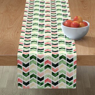 Table Runners: Christmas Herringbone - Multi Table Runner, 108X16, Multicolor