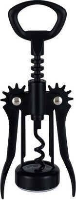 Soar Matte Black Winged Corkscrew, Self Centering Worm, Bottle Opener