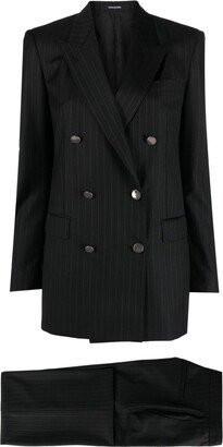 Double-Breasted Pinstripe Wool Suit