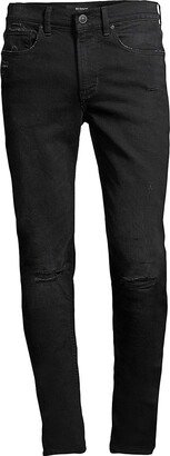 Zack Distressed Ripped Knee Stretch Skinny Jeans-AB