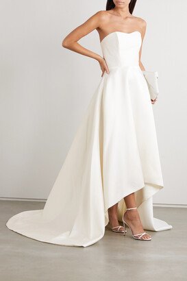 Jackson Strapless Asymmetric Duchesse-satin Gown - Ivory