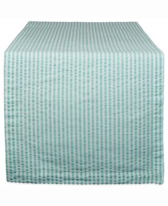 Aqua Seersucker Table Runner 14