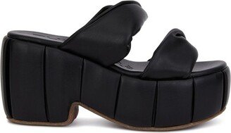 Knot-Detail Slip-On Platform Sandals-AB