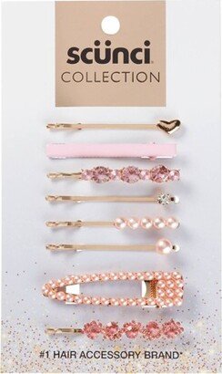 Collection Colored Assorted Hair Clips - 8ct