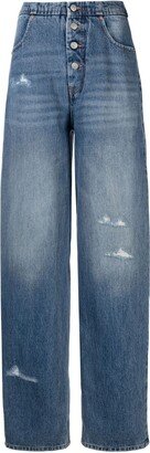 Distressed-Effect Denim Jeans