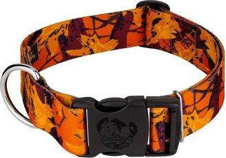 Country Brook Petz 1 1/2 Inch Deluxe Orange Sunset Camo Dog Collar (Extra Large)