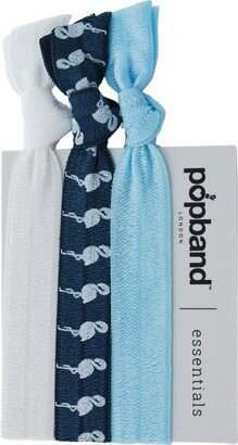 Essential Hair Bands - Blue Flamingo by Popband for Women - 3 Pc Hair Bands