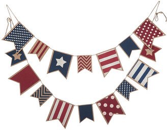 Wood Multicolor 4Th Of July Americana Banner