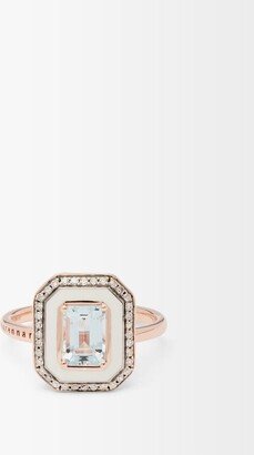 Mina Diamond, Aquamarine & 18kt Rose-gold Ring