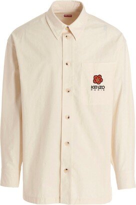 Boke Flower Logo Embroidered Buttoned Shirt