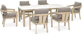 Agio Reid Outdoor 7-pc Dining Set, (Table + 6 Dining Chairs), Created for Macy's