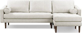 Florence Mid-Century Modern Right Sectional Sofa Bright Ash - Poly & Bark