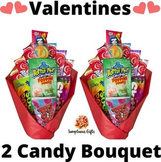 2 Bulk Airheads Candy Hand Tie Bouquet - Valentines Day